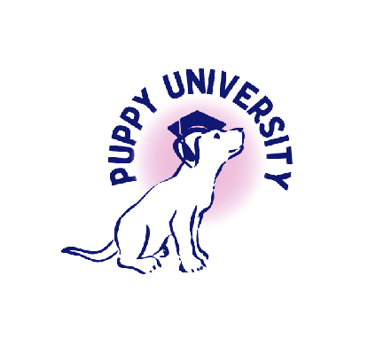 Puppy University logo more white surround