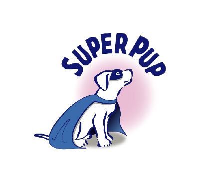 SuperPup logo more white surround